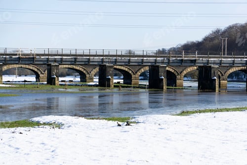 Preview: Two Railway Bridges Over Frozen Fields
