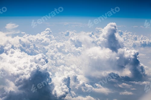 Preview: Beautiful, Dramatic Clouds And Sky Viewed From The Plane. High Resolution And Quality