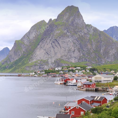 Preview: Lofoten Archipelago In Norway. Reine Fishing Village In Moskenesoya Island.