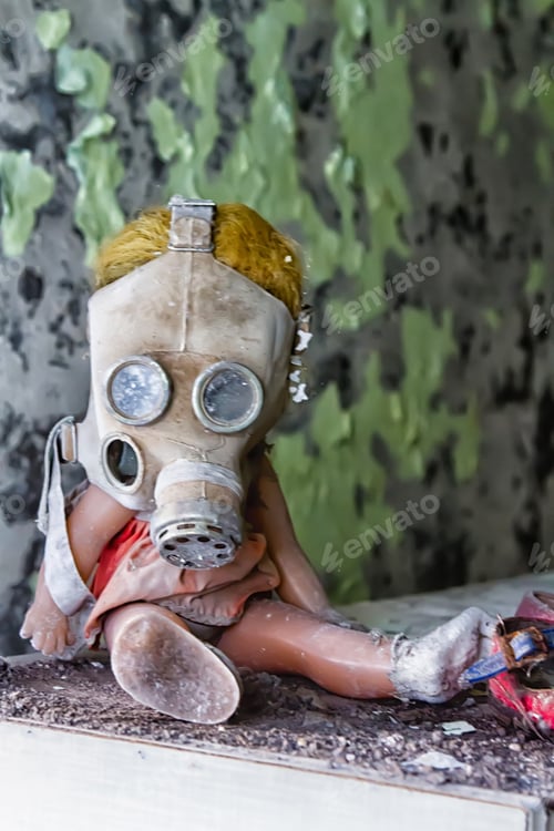 Preview: Broken Doll In Chernobyl And Pripyat School And Kindergarten. Left After Nuclear Power Plant