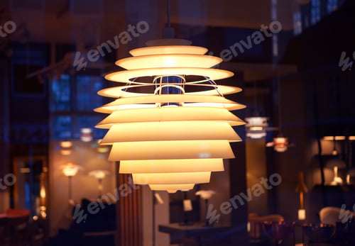 Preview: Stylish White Lampshade , Room Interior