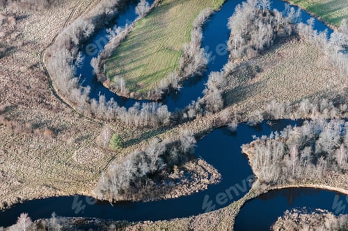 Preview: Aerial View Over The Small River Shapes