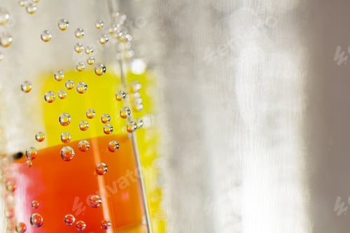 Preview: Abstract Composition With Underwater Tubes With Colorful Jelly Balls Inside And Bubbles