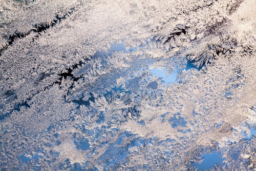 Preview: Ice Flowers On Glass - Texture And Background. High Resolution And Sharp, Beautiful Details