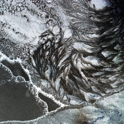 Preview: Ice Flowers On Glass - Texture And Background