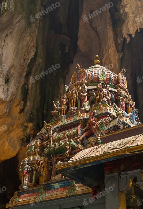 Preview: Hindu Shrines, Statue In Batu Caves Kuala Lumpur, Malaysia