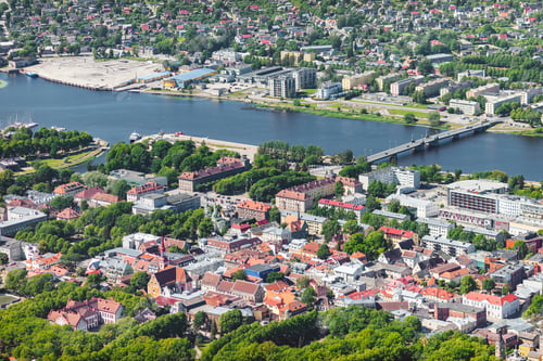 Preview: Aerial View Over The Parnu City In Estonia