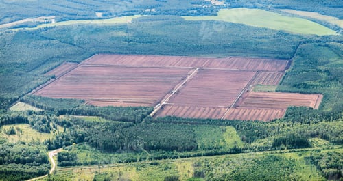 Preview: Aerial View Over The Peat Moss Extraction Site