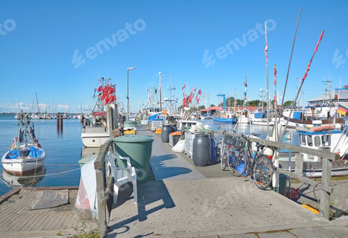 Preview: Harbor Of Burgstaaken On Fehmarn At Baltic Sea,Schleswig-Holstein,Germany
