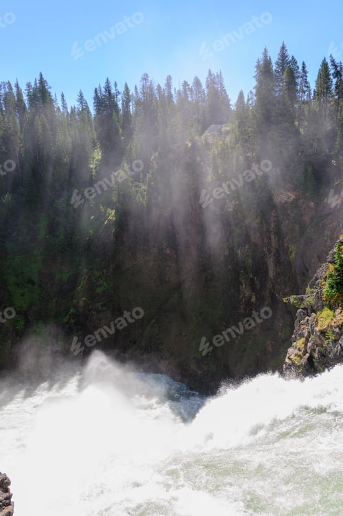 Preview: The Yellowstone River Plunging Down Into The Grand Canyon Of Yellowstone.