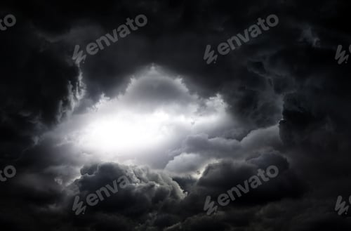 Preview: Dark And Dramatic Storm Clouds Area Background