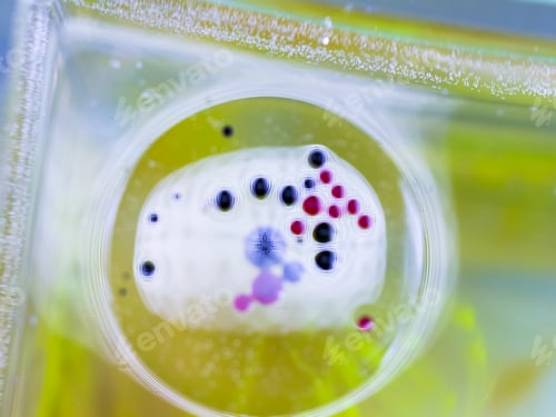 Preview: Abstract, Blurred Composition With Oil, Water And Ink