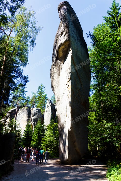 Preview: Adrspach Teplice National Park. Rock Town Of Sandstone Rock Peaks And Formations In Czech Republic