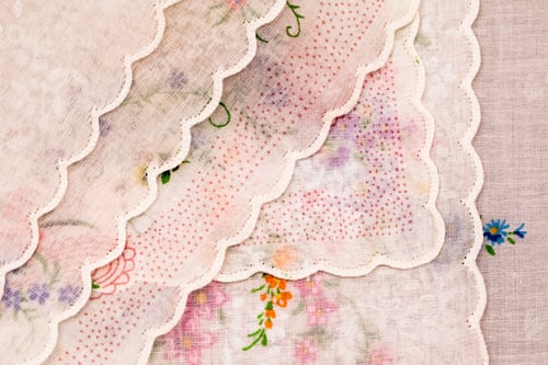 Preview: Vintage Textile Texture With Beautiful, Fine Embroidery