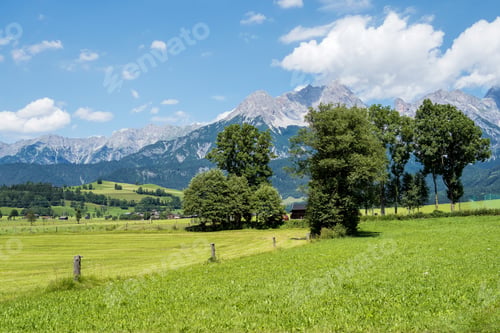 Preview: Autumnal Landscape In The Austrian Alps In The Region Of Saalfelden, District Zell Am See In