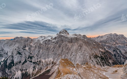 Preview: Cloudy Panorama On A Autumn Day In Julian Alps.