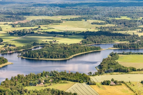 Preview: Aerial View Over The Lake In Autumn