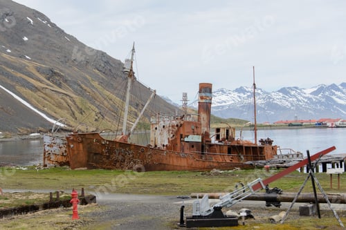 Preview: Old Whaling Rusty Ship On Grytviken, South Georgia