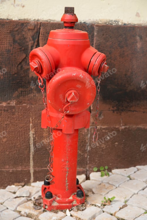 Preview: Closed Fire Brigade Water Pump Or Water Tap On The Side Of The Road