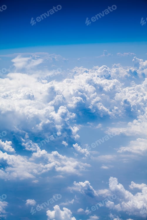 Preview: Beautiful, Dramatic Clouds And Sky Viewed From The Plane. High Resolution And Quality