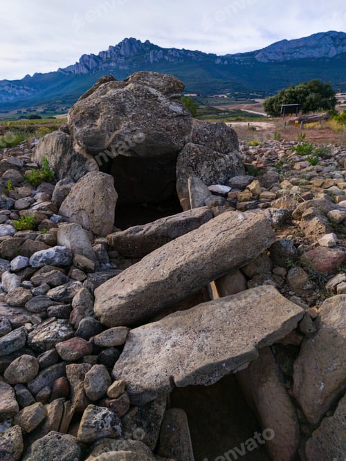 Preview: Dolmen In Alto De La Huesera High Plateau Of Laguardia Village In The Rioja Alavesa Region With