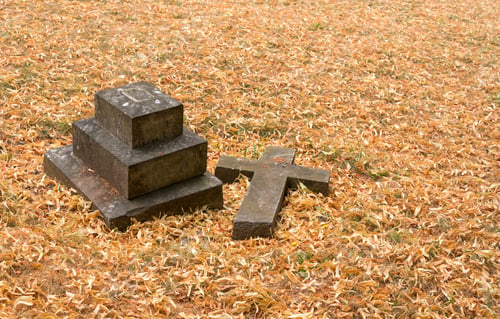 Preview: Broken Off Memorial Head Stone Cross