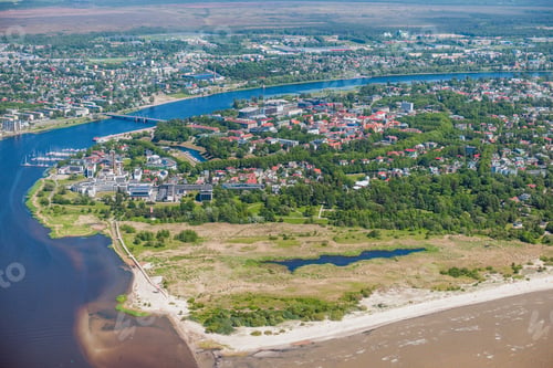 Preview: Aerial View Over The Parnu City In Estonia