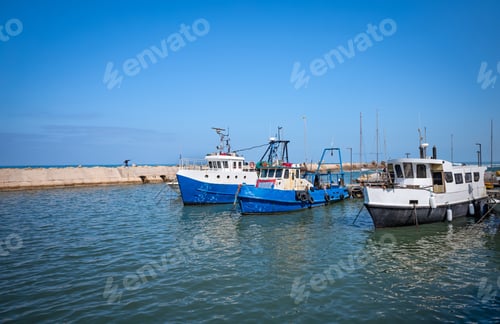 Preview: Fishing Boats At Old Jaffa Marina, Israel.