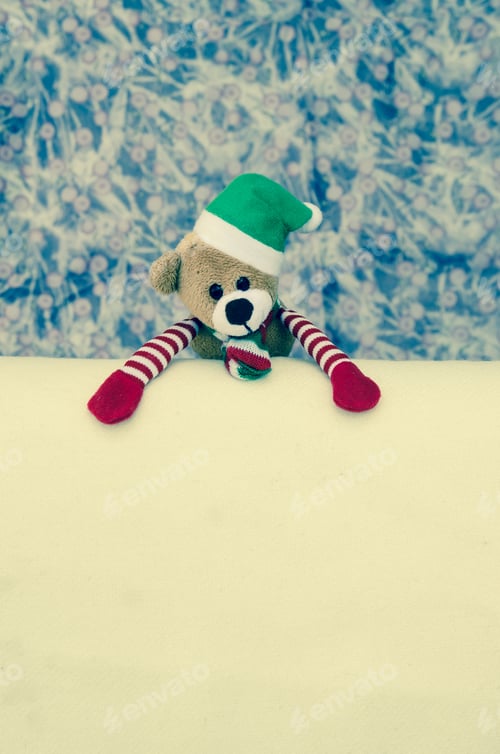 Preview: Beautiful Christmas Concept With Teddy Bear