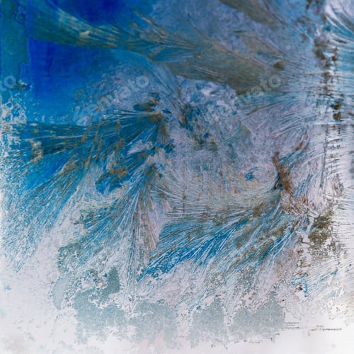 Preview: Ice Flowers On Glass - Texture And Background
