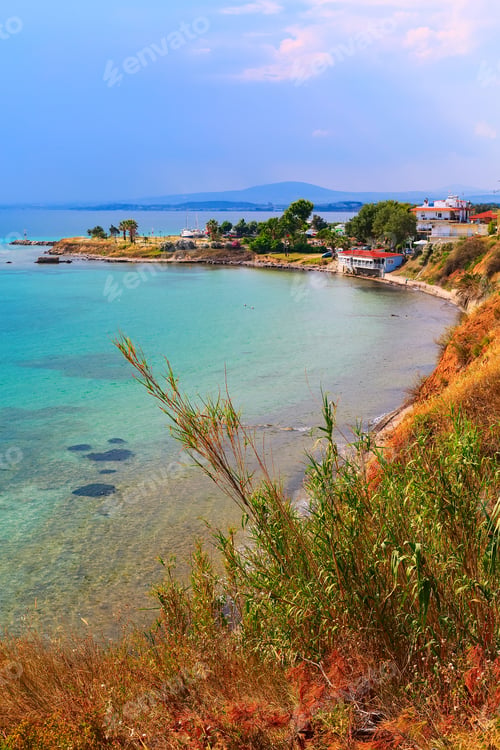 Preview: Turquoise Sea And Old Port Of Nea Potidea Or Nea Poteidea In Peninsula Kassandra, Chalkidiki, Greece