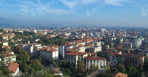Preview: View Over Bergamo City Taken From The Medieval Fortification.