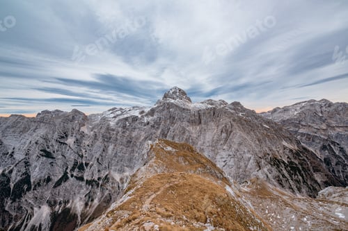 Preview: Cloudy Panorama On A Autumn Day In Julian Alps.