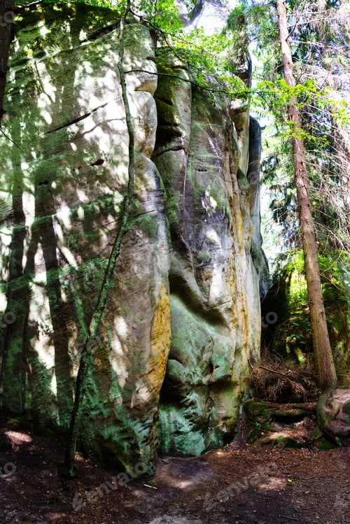 Preview: Adrspach Teplice National Park. Rock Town Of Sandstone Rock Peaks And Formations In Czech Republic