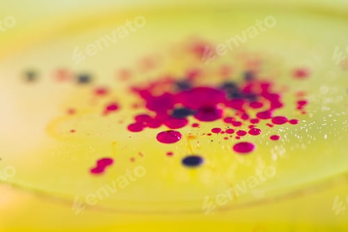 Preview: Abstract, Colorful Composition With Oil, Water And Ink