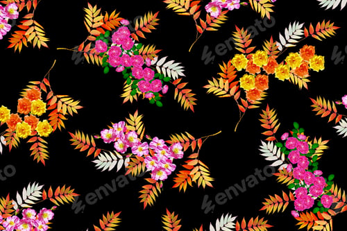 Preview: Flower Buds Of Roses Isolated On Black Background. Rowan