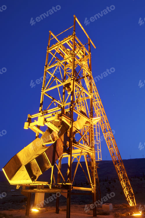Preview: Old Metal Structure Employed In Mining Work, Teruel, Aragon, Spain.