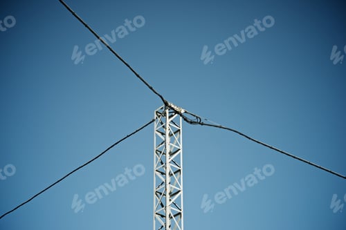 Preview: Power Line In Huesca Province, Aragon, Spain.