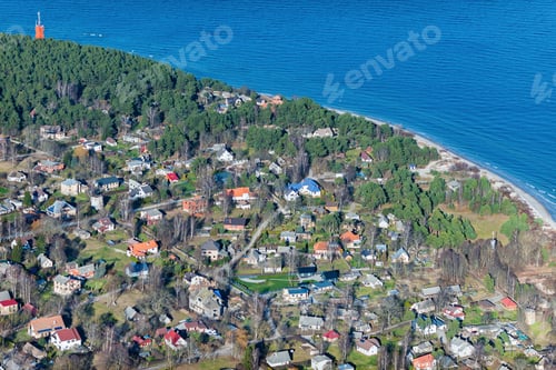 Preview: Aerial View Over The Village Ragaciems (Latvia)