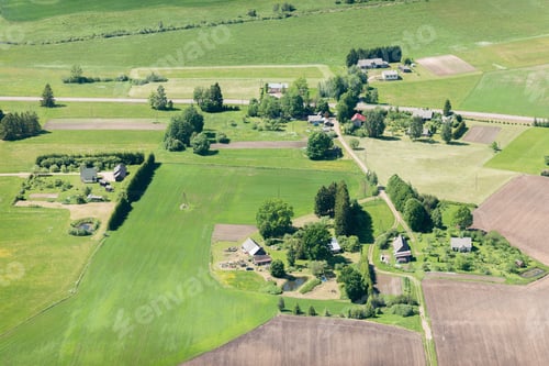 Preview: Aerial View Over The Small Village