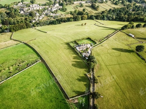 Preview: Aerial View Of Soyland, Sowerby Bridge, West Yorkshire, Uk