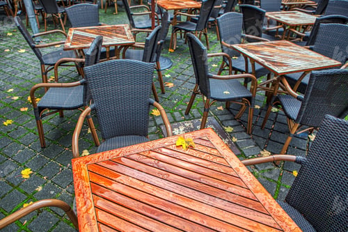 Preview: Street Terrace After Rain In The Autumn