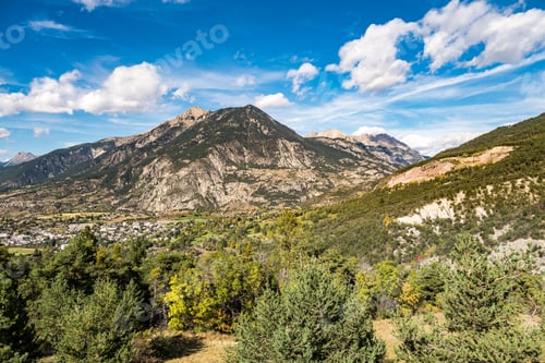 Preview: Alpine Landscape Of The French Alps, Risoul In The Provence Alpes, France.