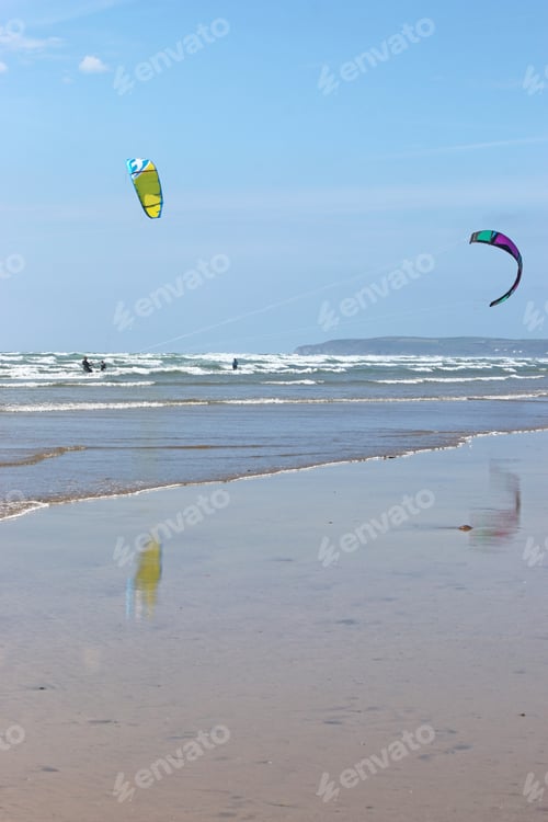 Preview: Kitesurfers At Westward Ho Beach, Devon