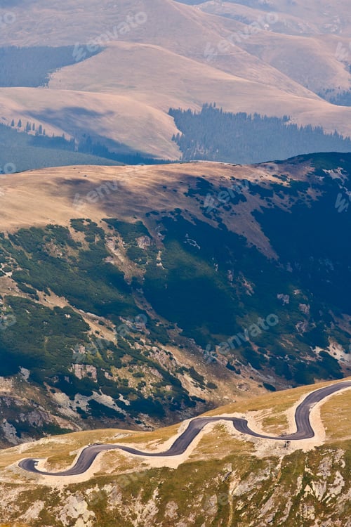 Preview: Beautiful Landscape With Mountains And Winding Road