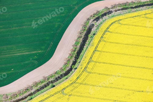 Preview: Aerial View Over The Rural Fields
