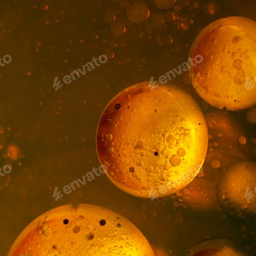Preview: Abstract, Colorful Composition With Oil, Water And Ink