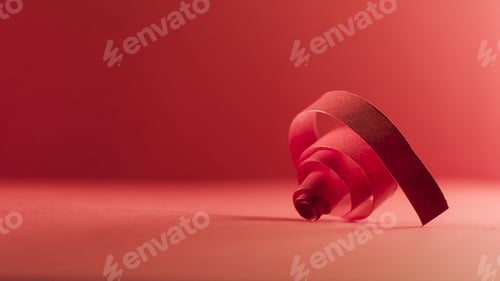 Preview: Macro, Abstract, Background Picture Of Red Paper Spirals On Paper Background