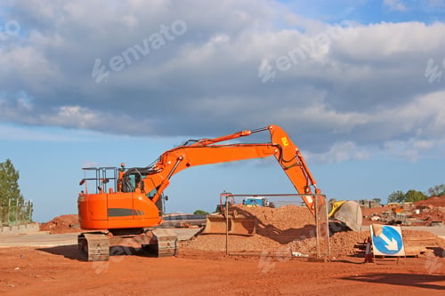 Preview: Digger On A Construction Site