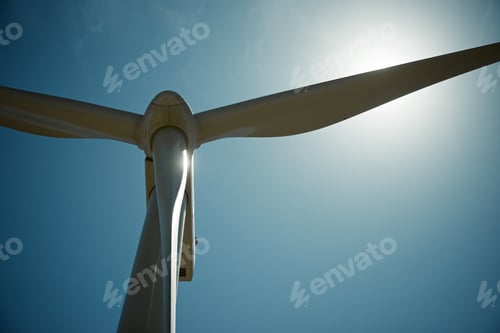Preview: Wind Turbine For Electric Power Production, Zaragoza Province, Aragon In Spain.